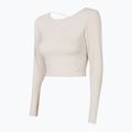 Top do jogi damski 4F TSDL019 LS beige 3