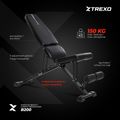 Ławka treningowa XTREXO B200 czarna 5
