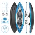 Kajak pompowany 2-osobowy AQUASTIC Delft 11'0'' 335 cm niebieski 16