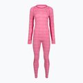 Komplet bielizny termoaktywnej damskiej WOOLCANO SET1109 100% merino różowy