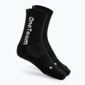 Skarpety piłkarskie dziecięce OneTeam Precision Grip antypoślizgowe 2-pack czarny