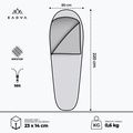 Śpiwór KADVA Light 600 R prawy granat 3
