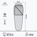 Śpiwór KADVA Light 800 L lewy granat 3