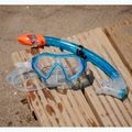 Zestaw do snorkelingu dziecięcy AQUASTIC Shelly maska + fajka + płetwy jasnoniebieski 16