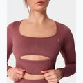 Longsleeve treningowy damski Carpatree Dopamine Buzz Seamless rose/brown 4
