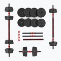 Zestaw hantli z łączeniem do sztangi HMS SGP15 15 kg czarny/czerwony 2