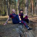 Spodnie termoaktywne damskie Brubeck Dry czarny/fuksjowy 10