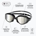 Okulary do pływania BuddySwim OzeanX Mirror black/silver 8