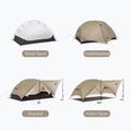 Namiot trekkingowy 1-osobowy Naturehike Mongar UL1 15D moon rock sand 2