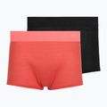 Bokserki termoaktywne damskie Devold Breeze Merino 150 Hipser 2 pack black/coral