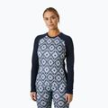 Bluza termoaktywna damska Helly Hansen Lifa Merino Midweight Graphic Crew navy star pixel