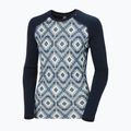 Bluza termoaktywna damska Helly Hansen Lifa Merino Midweight Graphic Crew navy star pixel 9