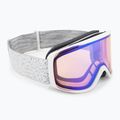 Gogle narciarskie Smith Rally white chunky knit/blue sensor mirror