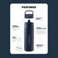 Butelka turystyczna LifeStraw Go 2.0 Steel z filtrem 500 ml icelandic blue 2