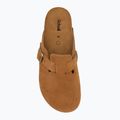 Klapki damskie Scholl Fae Suede cognac 5