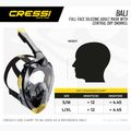 Maska pełnotwarzowa do snorkelingu Cressi Bali Full Face black/blue 6