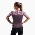 Koszulka rowerowa damska Rogelli Essential Graphic W burgundy/coral 2