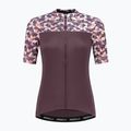 Koszulka rowerowa damska Rogelli Essential Graphic W burgundy/coral 4