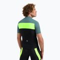 Koszulka rowerowa męska Rogelli Core Block black / turquoise / fluor yellow 2