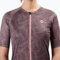 Koszulka rowerowa damska Rogelli Essential Graphic II bordeaux/coral 3