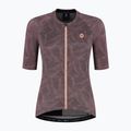 Koszulka rowerowa damska Rogelli Essential Graphic II bordeaux/coral 7