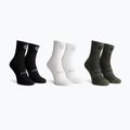 Skarpety Rogelli Core Combi 3 pary black/white/army green