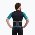 Koszulka rowerowa męska Rogelli Fast black/teal/green 2