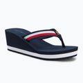 Japonki damskie Tommy Hilfiger Corporate Wedge Beach Sandal space blue