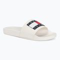 Klapki damskie Tommy Jeans Flag Pool Slide Ess ecru