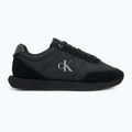 Buty męskie Calvin Klein YM0YM01361 Retro Runner Essential MIX MAT triple black 2
