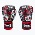 Rękawice bokserskie Twins Special Fancy FBGVL3-53 Skull red/black 2