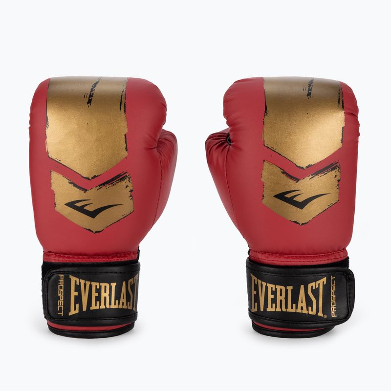 Rękawice bokserskie dziecięce Everlast Prospect 2 czerwono-złote EV4602 RED/GLD 2