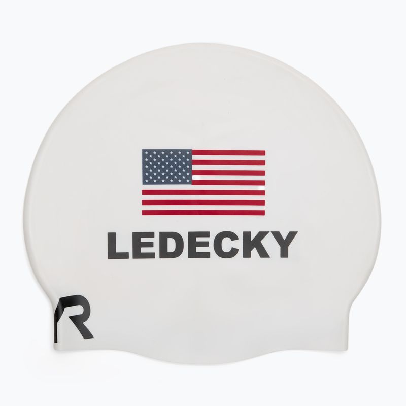 Czepek pływacki TYR Ledecky Silicone white 2