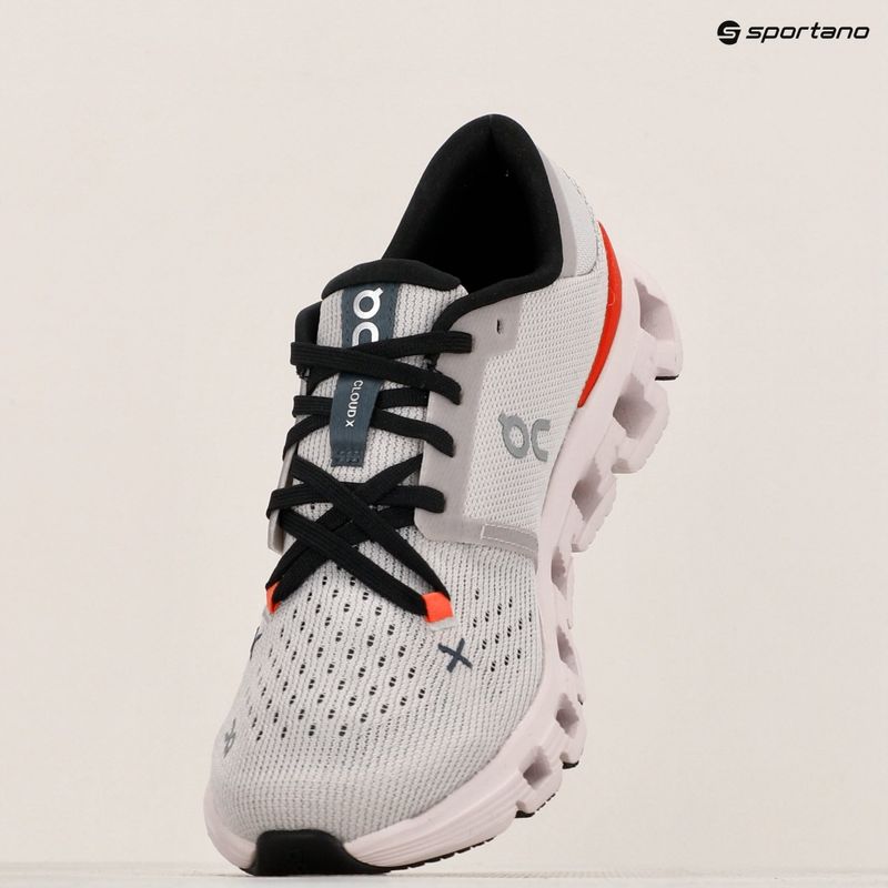 Buty treningowe  damskie On Cloud X 4 silver/flame 16