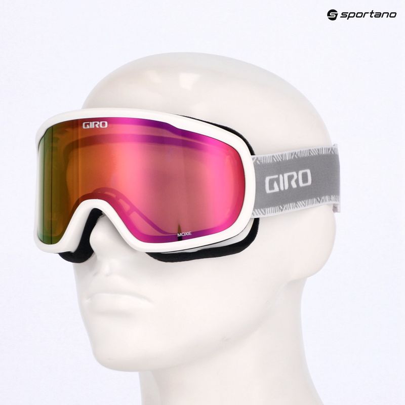 Gogle narciarskie damskie Giro Moxie white & grey chute/ amber pink/yellow 7
