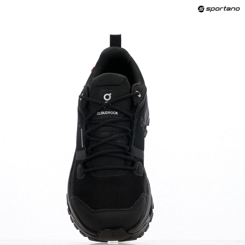 Buty męskie On Cloudrock Low Waterproof black/black 9