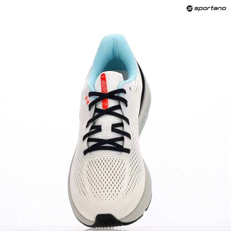 Buty do biegania męskie Under Armour Sonic 7 white/hydro green/metallic silver 9