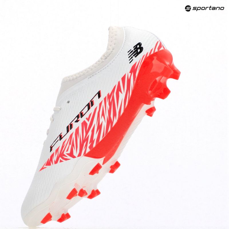 Buty piłkarskie dziecięce New Balance Furon Team V8 Jr FG white 9