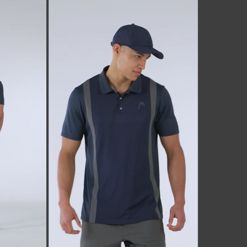 Koszulka tenisowa polo męska HEAD Club 25 Tech Polo navy 10