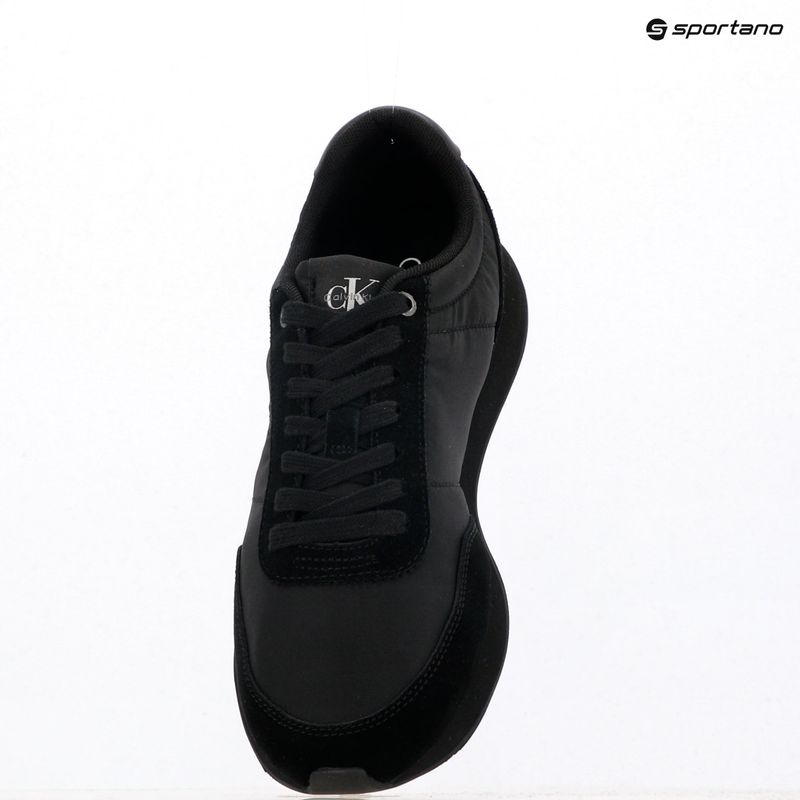 Buty męskie Calvin Klein YM0YM01361 Retro Runner Essential MIX MAT triple black 9