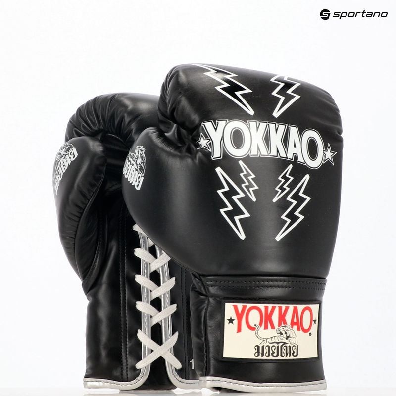 Rękawice bokserskie męskie YOKKAO Stadium Lace Up black 9