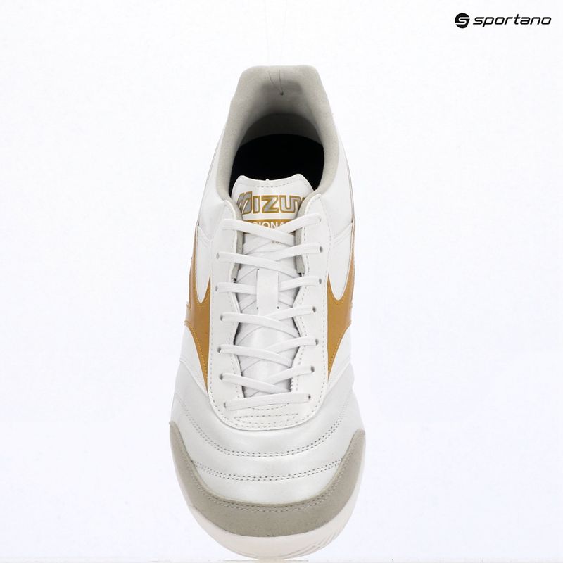 Buty piłkarskie Mizuno Morelia Sala Elite IN white/football gold/galaxy sil 9