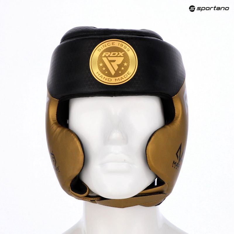 Kask bokserski RDX L1 Mark Pro Cheek Boxing Training Head Guard golden 7