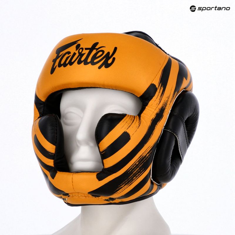 Kask bokserski Fairtex Microfiber Headguard gold 7