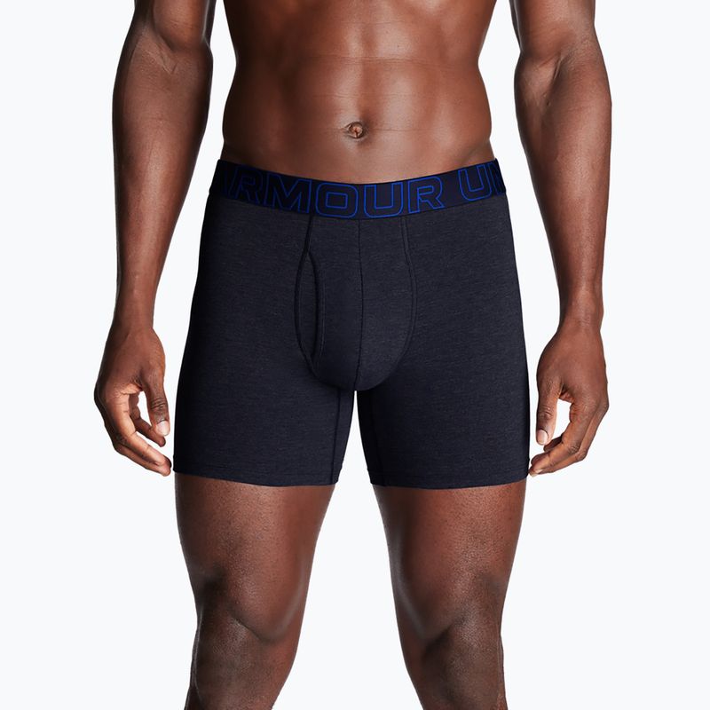 Bokserki męskie Under Armour Perf Cotton 6" 3 pary midnight/navy 2