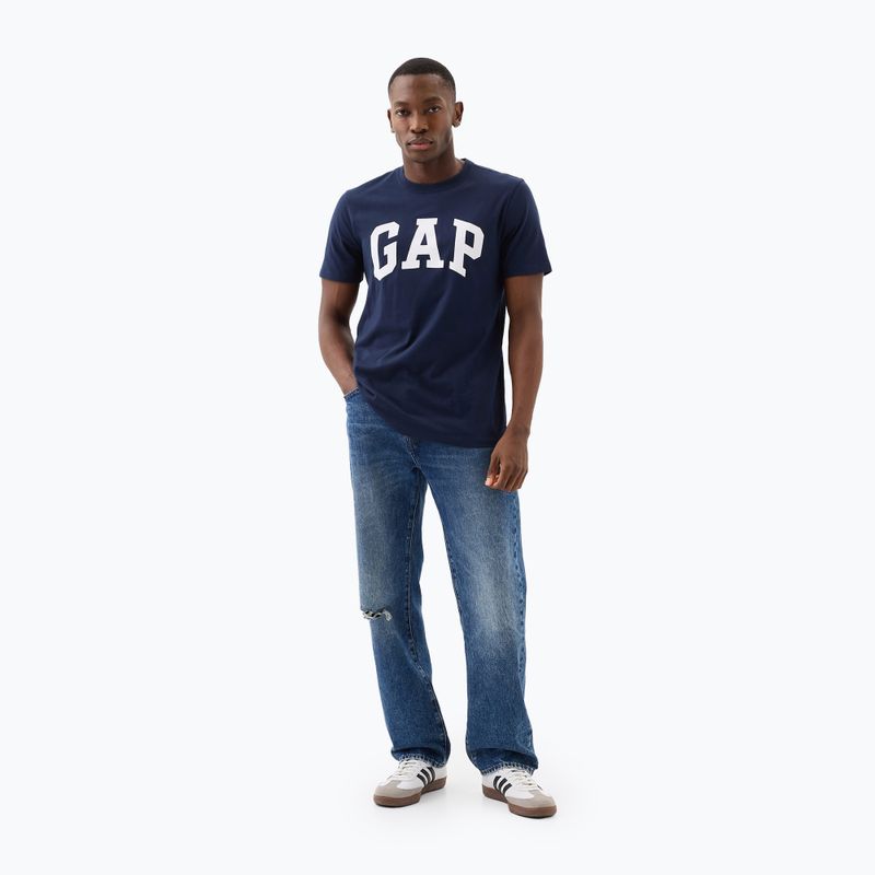 Koszulka męska GAP Soft Basic Logo blue navy 2