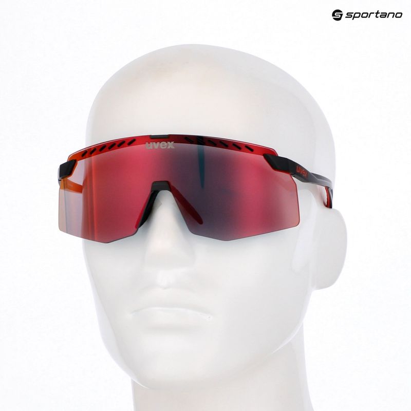Okulary przeciwsłoneczne UVEX Pace Stage black matt/mirror red 7