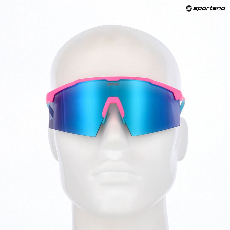 Okulary przeciwsłoneczne UVEX Flowline pink matt/mirror blue 7