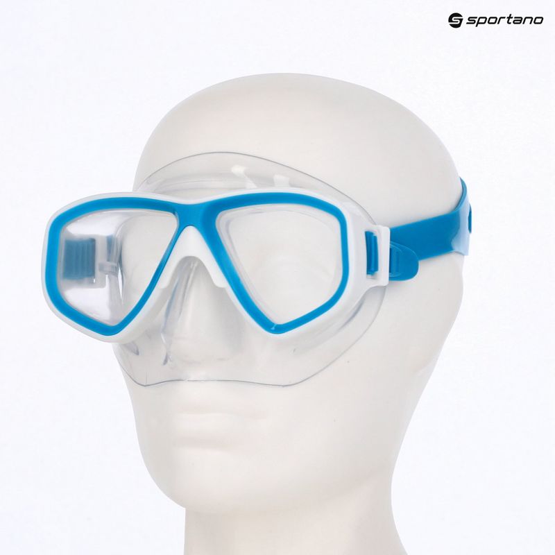 Maska do nurkowania Mares Puffer aqua white/clear 3