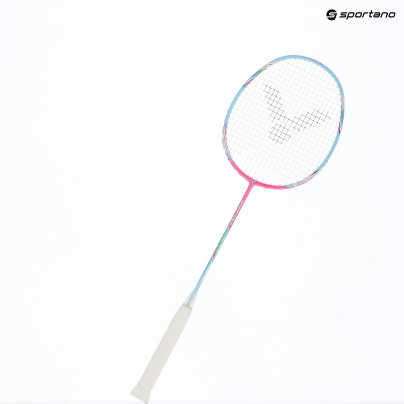 Rakieta do badmintona VICTOR DriveX 6SP QM fluorescent rose-red/light blue 10